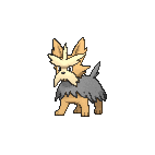 Shiny Herdier as it appears in X & Y