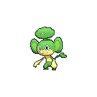 Shiny Pansage as it appears in Omega Ruby & Alpha Sapphire