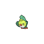 Shiny Sewaddle as it appears in X & Y