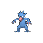 Shiny Golduck as it appears in X & Y