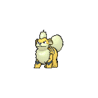 Shiny Growlithe as it appears in Omega Ruby & Alpha Sapphire