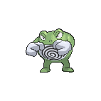 Shiny Poliwrath as it appears in X & Y