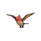 Shiny Fletchinder as it appears in X & Y