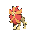 Shiny Pyroar as it appears in X & Y