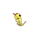 Shiny Caterpie as it appears in Sun & Moon