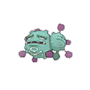 Shiny Weezing as it appears in Sun & Moon