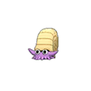 Shiny Omanyte as it appears in Sun & Moon