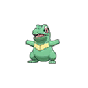 Shiny Totodile as it appears in Ultra Sun & Ultra Moon