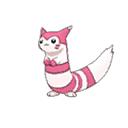 Shiny Furret as it appears in Sun & Moon