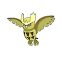 Shiny Noctowl as it appears in Ultra Sun & Ultra Moon