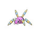 Shiny Ariados as it appears in Sun & Moon