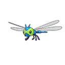 Shiny Yanma as it appears in Ultra Sun & Ultra Moon
