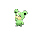 Shiny Teddiursa as it appears in Ultra Sun & Ultra Moon