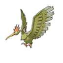 Shiny Fearow as it appears in Sun & Moon