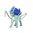 Shiny Suicune as it appears in Ultra Sun & Ultra Moon