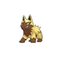 Shiny Poochyena as it appears in Sun & Moon