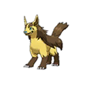Shiny Mightyena as it appears in Ultra Sun & Ultra Moon