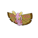 Shiny Dustox as it appears in Sun & Moon