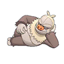 Shiny Slaking as it appears in Ultra Sun & Ultra Moon