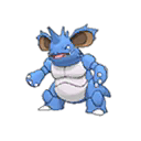 Shiny Nidoking as it appears in Ultra Sun & Ultra Moon