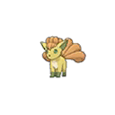 Shiny Vulpix as it appears in Sun & Moon