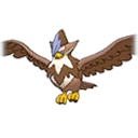 Shiny Staraptor as it appears in Sun & Moon