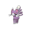 Shiny Glameow as it appears in Sun & Moon