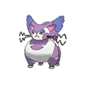 Shiny Purugly as it appears in Sun & Moon