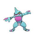 Shiny Toxicroak as it appears in Ultra Sun & Ultra Moon