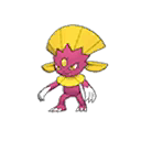 Shiny Weavile as it appears in Sun & Moon