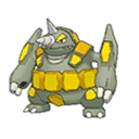 Shiny Rhyperior as it appears in Ultra Sun & Ultra Moon