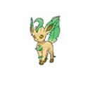 Shiny Leafeon as it appears in Sun & Moon
