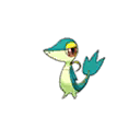 Shiny Snivy as it appears in Ultra Sun & Ultra Moon