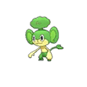 Shiny Pansage as it appears in Sun & Moon