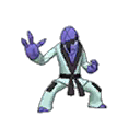 Shiny Sawk as it appears in Ultra Sun & Ultra Moon