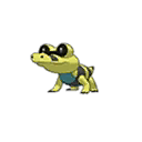 Shiny Sandile as it appears in Ultra Sun & Ultra Moon