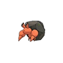 Shiny Dwebble as it appears in Ultra Sun & Ultra Moon