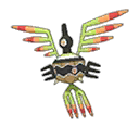 Shiny Sigilyph as it appears in Sun & Moon