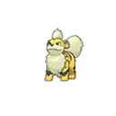 Shiny Growlithe as it appears in Ultra Sun & Ultra Moon