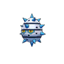 Shiny Ferroseed as it appears in Sun & Moon
