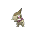 Shiny Axew as it appears in Ultra Sun & Ultra Moon
