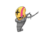 Shiny Accelgor as it appears in Sun & Moon