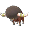 Shiny Bouffalant as it appears in Ultra Sun & Ultra Moon