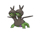 Shiny Zweilous as it appears in Ultra Sun & Ultra Moon