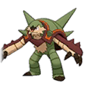 Shiny Chesnaught as it appears in Sun & Moon