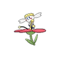 Shiny Flabébé as it appears in Sun & Moon