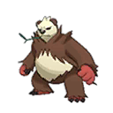 Shiny Pangoro as it appears in Sun & Moon