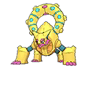 Shiny Volcanion as it appears in Sun & Moon