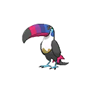 Shiny Toucannon as it appears in Ultra Sun & Ultra Moon
