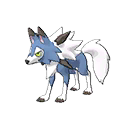 Shiny Lycanroc as it appears in Ultra Sun & Ultra Moon